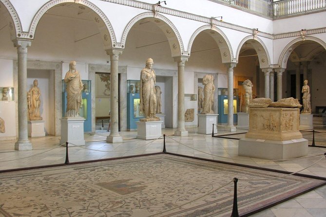 Bardo Museum- The ruins of Carthage- Village of Sidi Bou Said - Medina of Tunis: Souk El Atarine, Place de la Kasba, and Zitouna Mosque (about 2 hours)